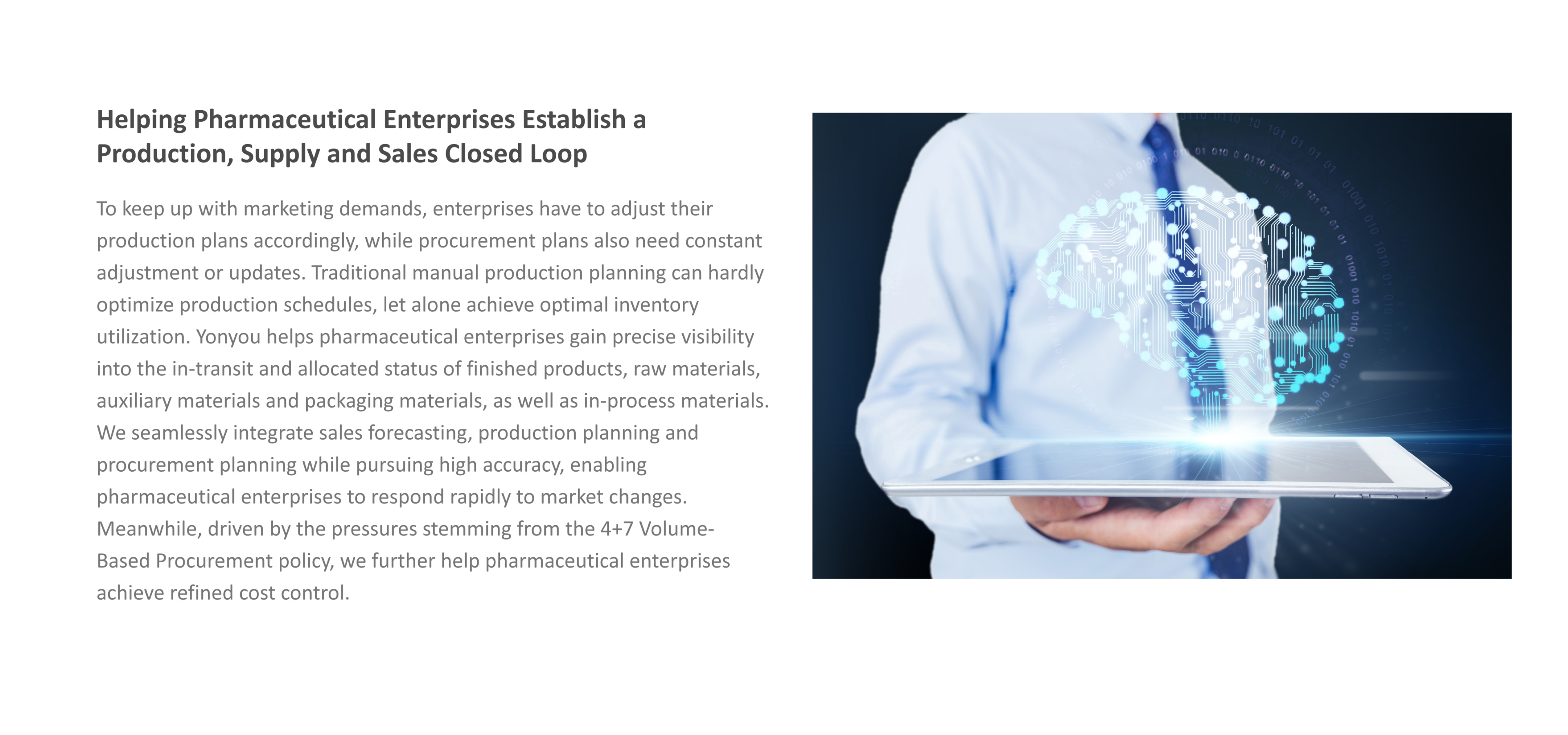 Production, Supply and Sales Closed Loop