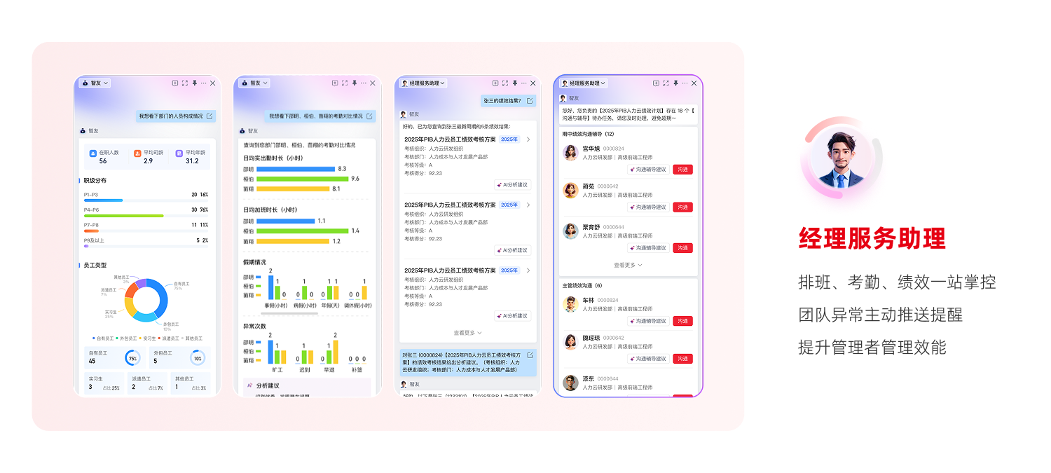用友HR SaaS经理服务助理功能介绍